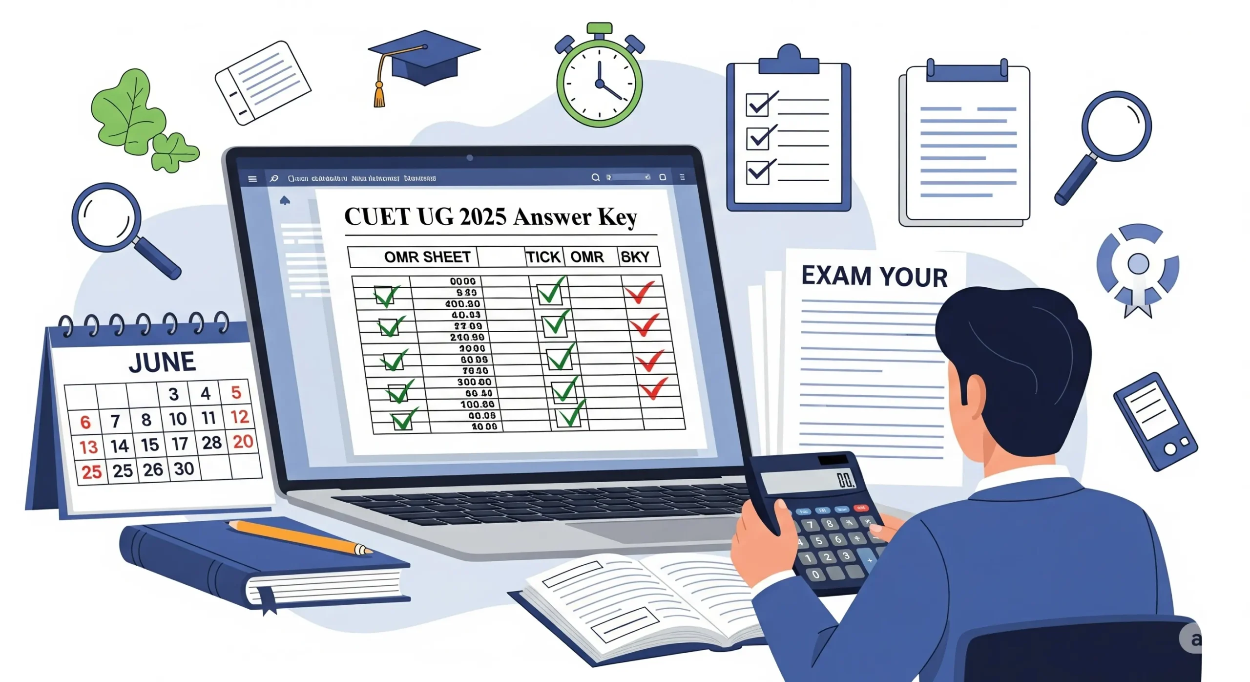 CUET UG Answer Key 2025 OUT