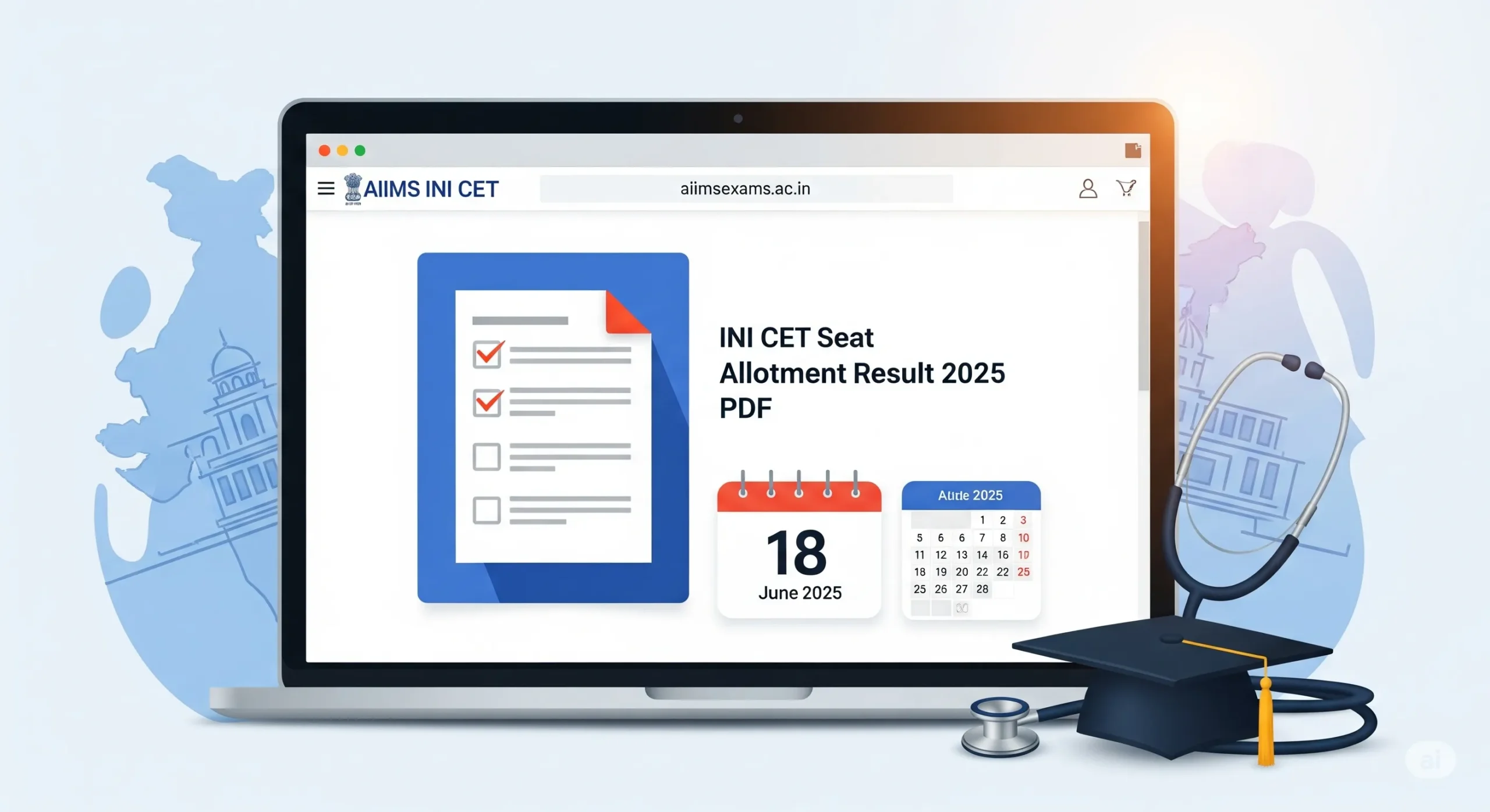 INI CET Seat Allotment Result 2025 OUT