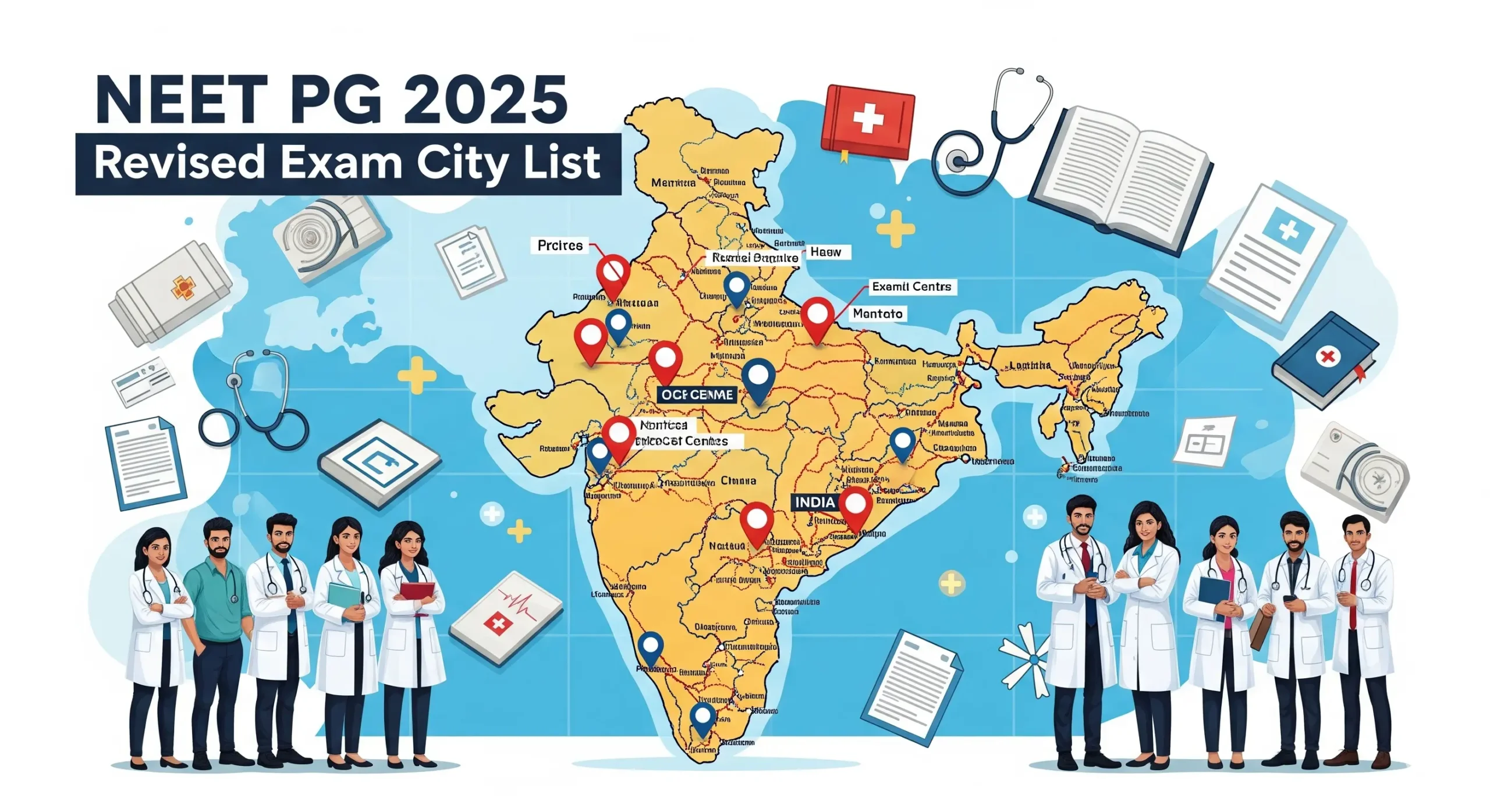 NEET PG Revised Exam City List 2025