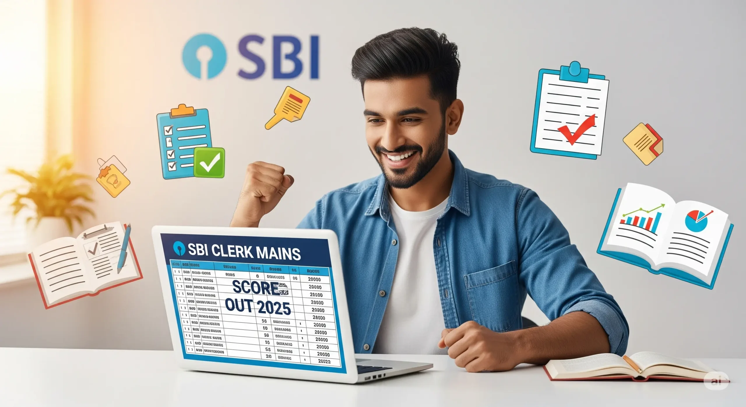 SBI Clerk Mains Score Card 2025