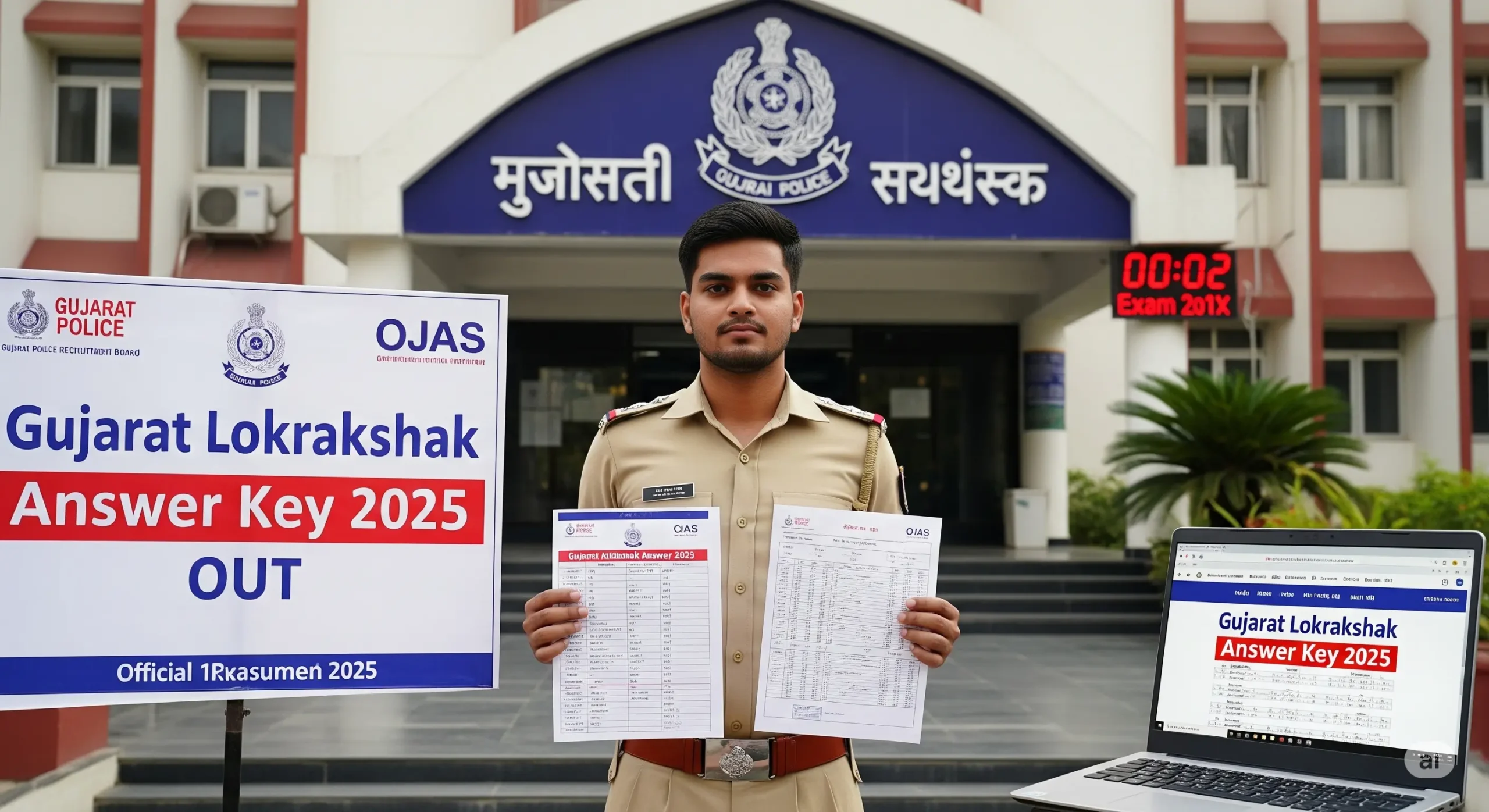 Gujarat Lokrakshak Answer Key 2025