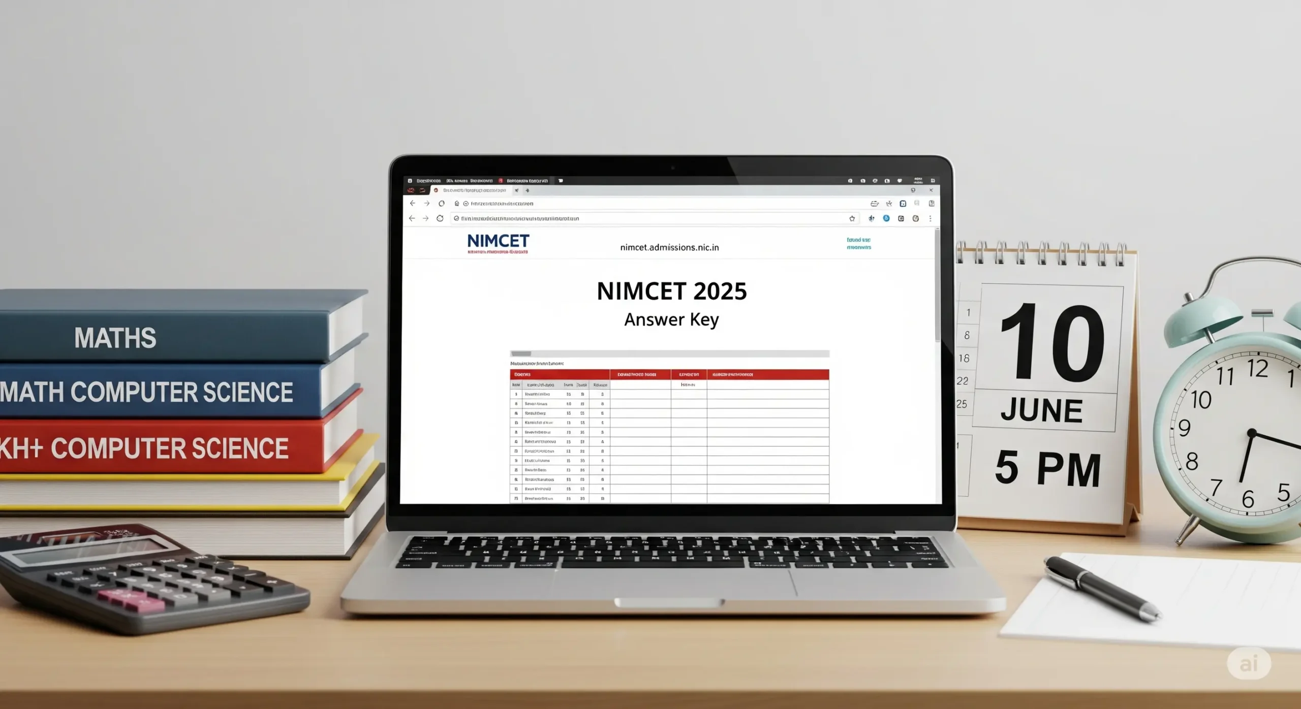 NIMCET 2025 Answer Key Live